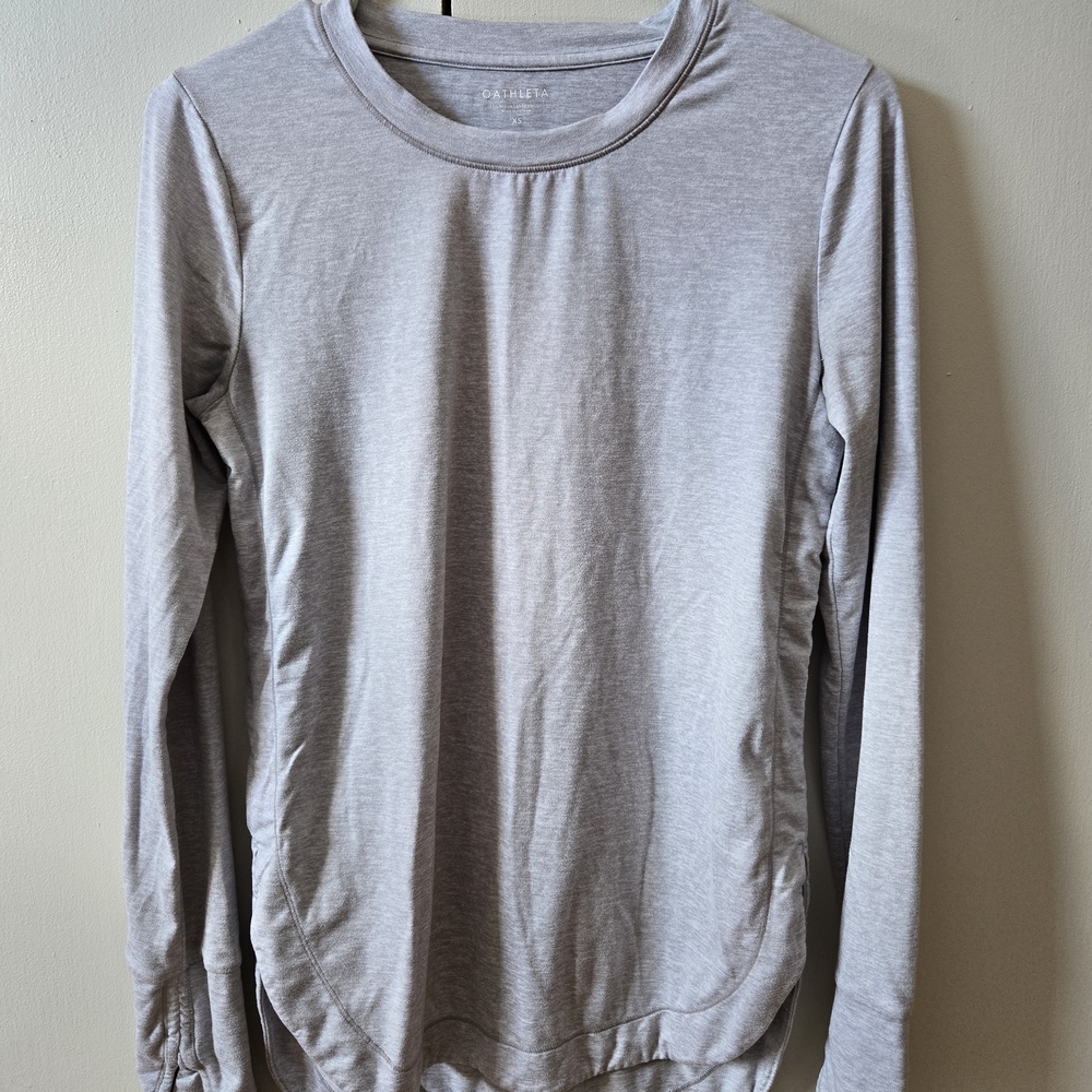 Women's Gray Long Sleeve Top